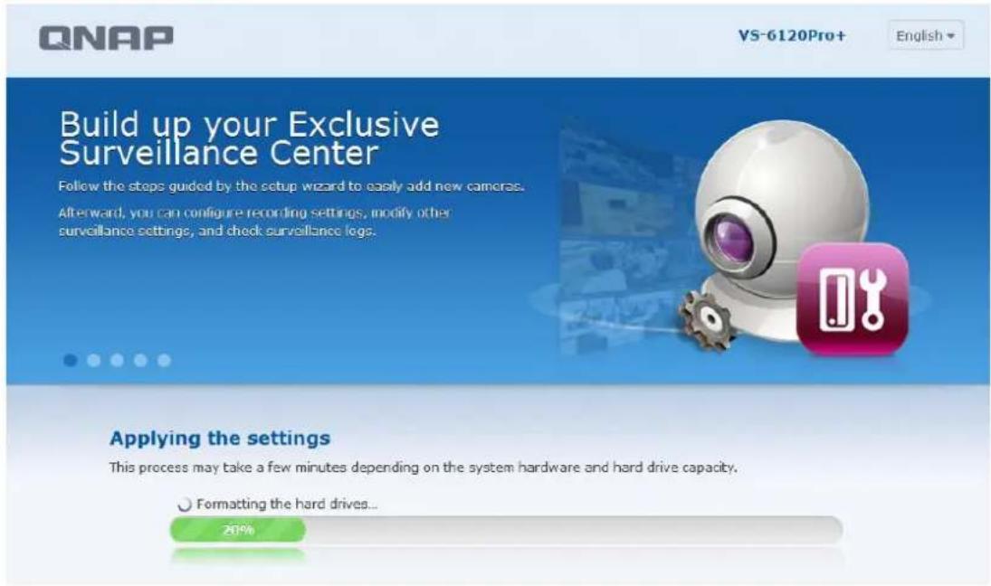 QNAP VS-6120Pro+ English Build up your Exclusive Surveillance Center Follow the steps guided by the setup wizard to easily add new cameras. Afterward, you can configure recording settings, modify other surveillance settings, and check surveillance logs. Applying the settings This process may take a…