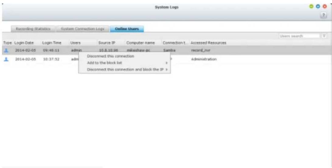 QNAP VS-2204 PRO+ - Online-Nutzer - 1