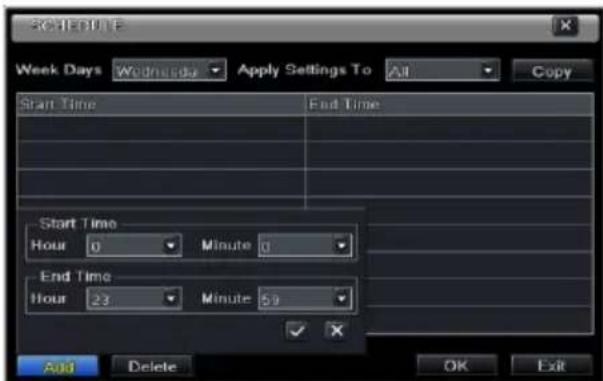 Provision-ISR NVR2-4100P - Schedule - 2