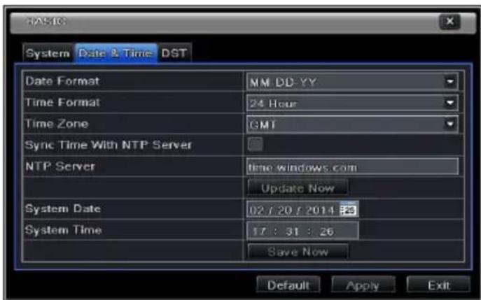 Provision-ISR NVR2-4100P - Date & Time - 1