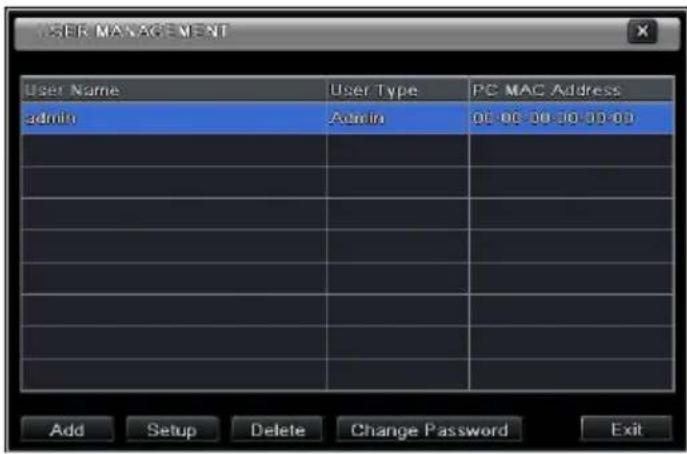 Provision-ISR NVR2-4100P - User Management Configuration - 1