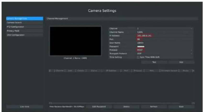Milesight MS-N5032-UH - Method2. Add IP Channel in camera management interface - 4