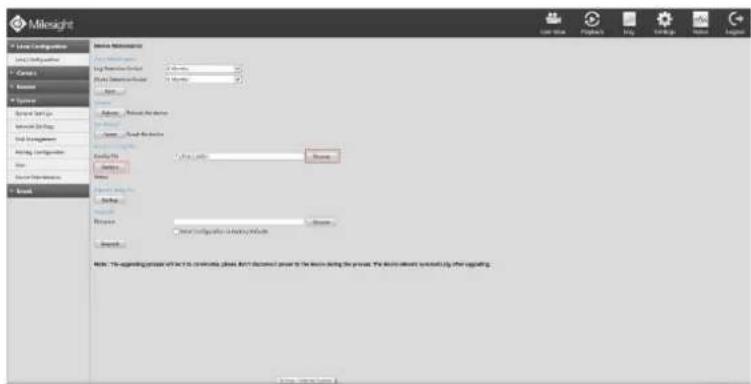 Milesight MS-N5032-UH - Import Config File - 1