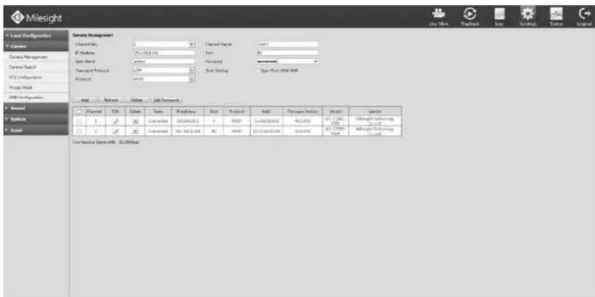 Milesight MS-N5032-UH - Method2. Add IP Channel in camera management interface - 4