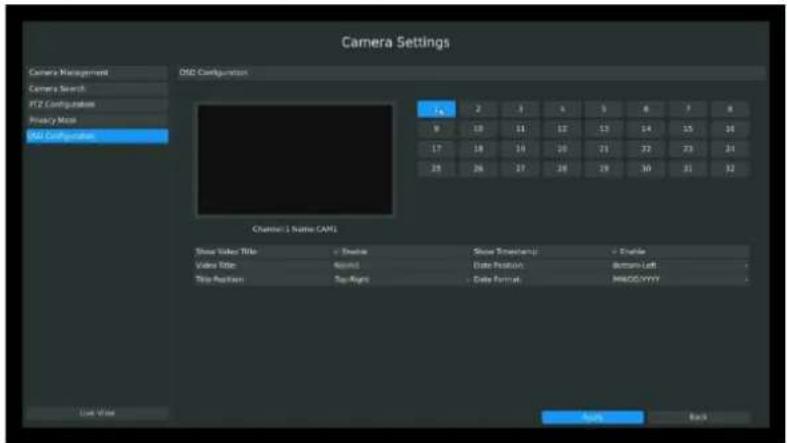 Milesight MS-N5032-UH - OSD configuration - 1