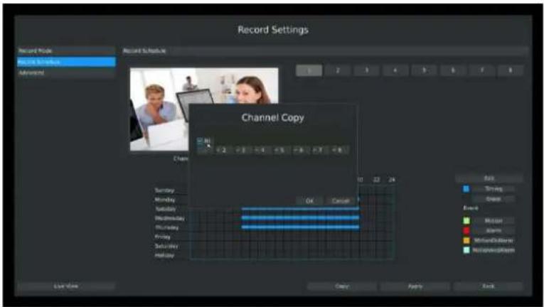 Milesight MS-N5032-UH - Method2.Set record schedule by drag the mouse - 4