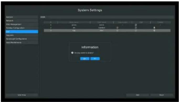 Milesight MS-N5032-UH - Step3. Click to delete a user. - 1