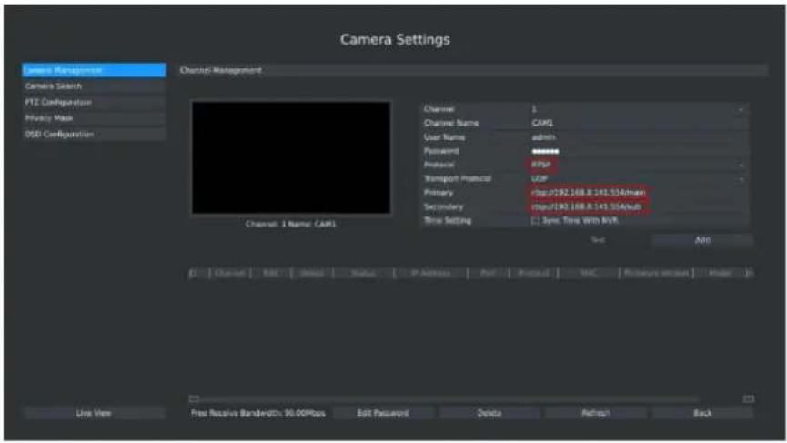 Milesight MS-N7016UH - Method2. Add IP Channel in camera management interface - 3