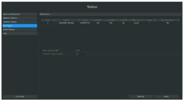 Milesight MS-N7016UH - Disk Status - 1