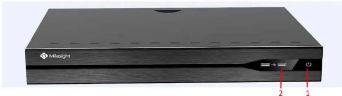 Milesight MS-N7016UH - Panel Buttons and Lights Instructions - 4