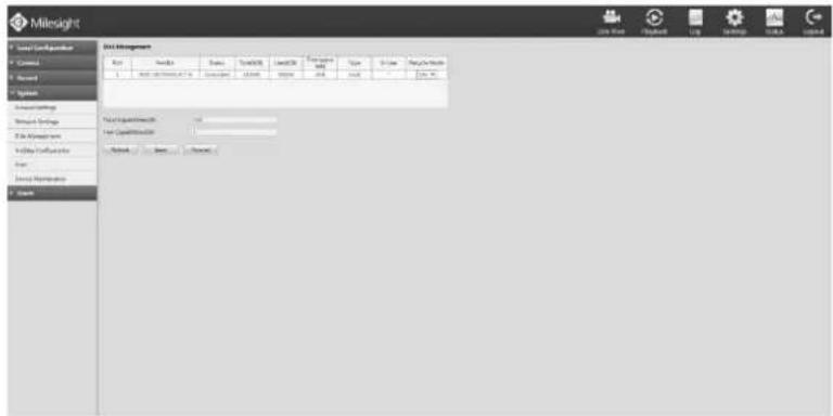 Milesight MS-N7032UH - Disk Management - 1