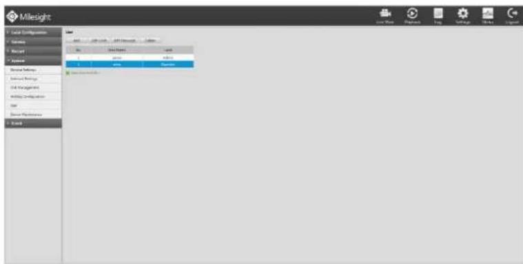Milesight MS-N7032UPH - Step2. Add new user. - 2