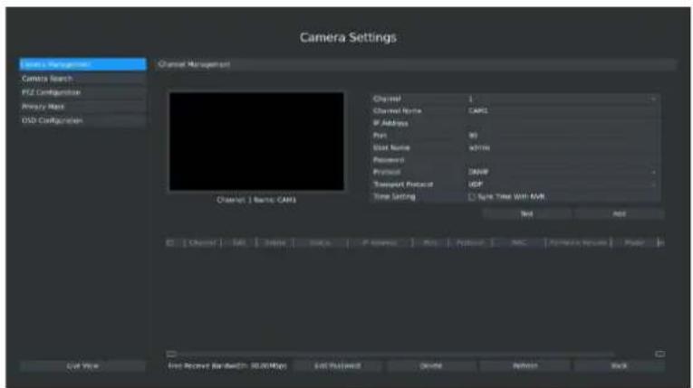 Milesight MS-N7032UPH - Method2. Add IP Channel in camera management interface - 1