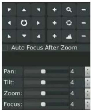 Milesight MS-N7032UPH - Description of PTZ Control Bar - 1