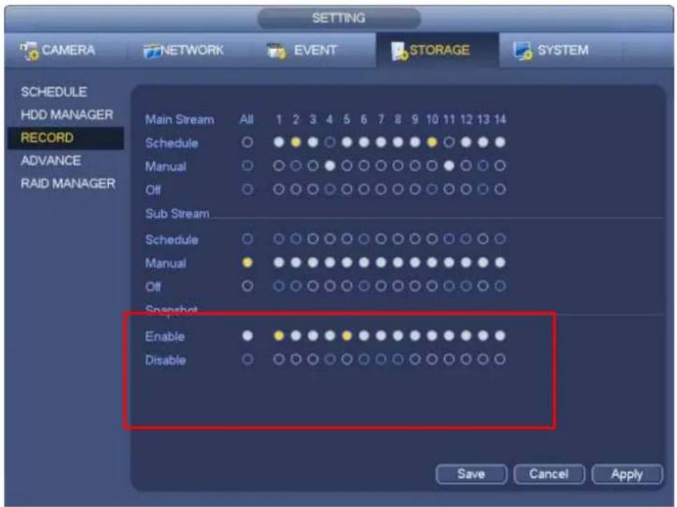 Dahua Technology Lite NVR4208-8P - Schedule Snapshot - 1
