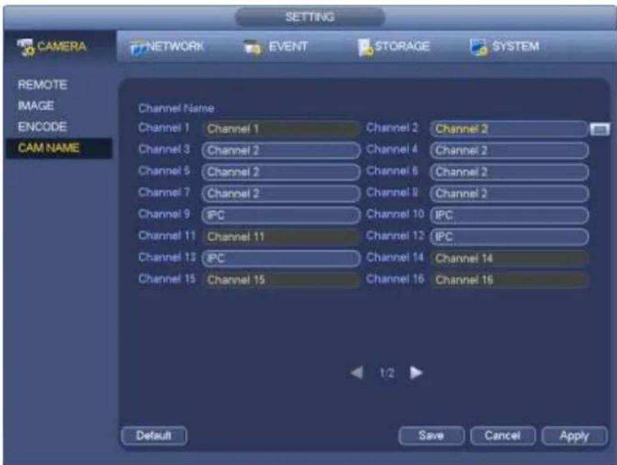 Dahua Technology Lite NVR4208-8P - Channel Name - 1