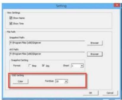 Settings View Settings Show Name Show Time File Path Snapshot Paths F:\Program Files (.add)\Diver Browse All Paths: F:\Program Files (.add)\Diver Browse Snapshot Setting Format Stop Snap Sheet 1 CBD Setting Color Function: 23 OK Cancel