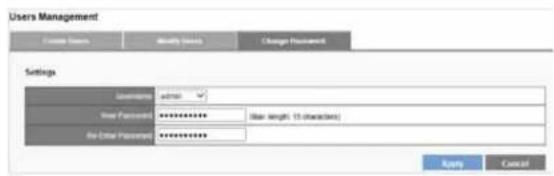 Users Management Create Search Modify Search Change Payment Settings Username: admin User Password: ********** File Length: 10 characters() File Date: ********** Reply Cancel