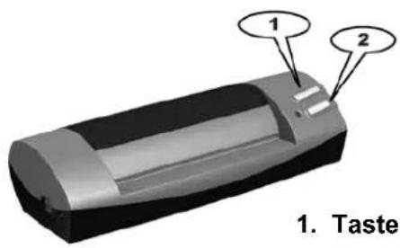 PLUSTEK OpticCard 821 - Scannertasten verwenden - 1