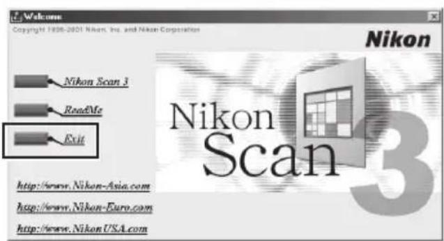 Nikon Nikon Scan 3 ReadMe Exit http://www.Nikon-Asia.com http://www.Nikon-Euro.com http://www.Nikon USA.com