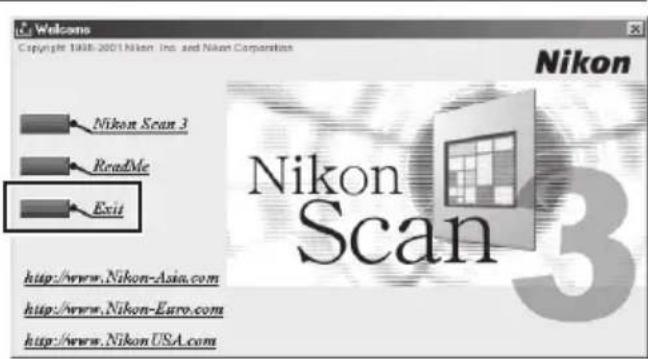 Nikon Nikon Scan 3 ReadMe Exit http://www.Nikon-Asia.com http://www.Nikon-Euro.com http://www.Nikon USA.com