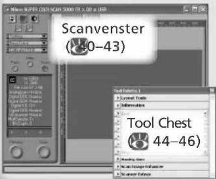 Scanvenster (40-43) Tool Chest (44-46)