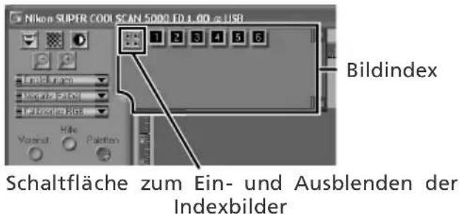 Nikon SUPER COOL SCAN 5000 ED 1.00 @ USB Bildindex Schaltfläche zum Ein- und Ausblenden der Indexbilder