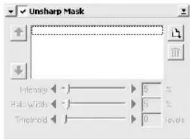 Unsharp Mask Intensity 5 % Rate Width 5 % Threshold 0 levels