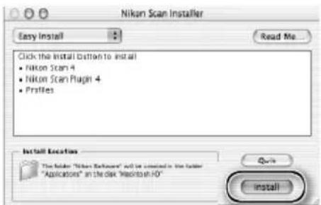 NIKON Coolscan V ED - Klik op Install - 1