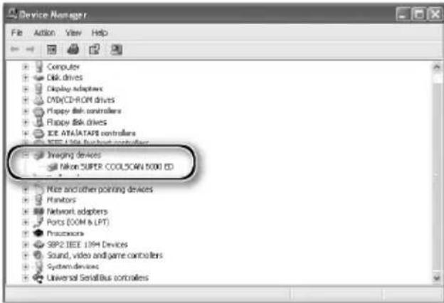 NIKON Coolscan V ED - Controleer of de scanner als Imaging-apparaat staat vermeld - 1