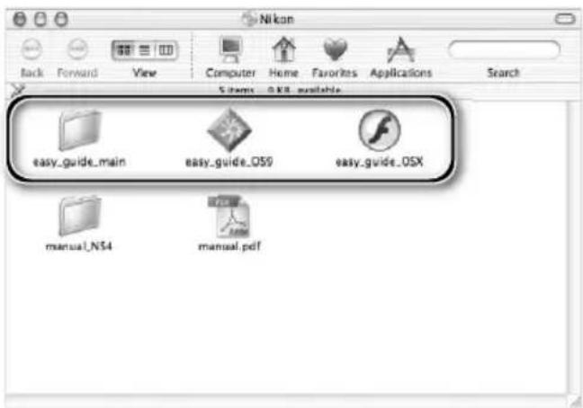 Nikon Back Forward View Computer Home Favorites Applications Search 5 items 0 KB available easy_guide_main easy_guide_O59 easy_guide_O5X manual_N54 manual.pdf