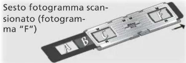 Sesto fotogramma scan- sionato (fotogram- ma "F")