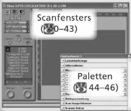 Scanfensters (40-43) Paletten (44-46)