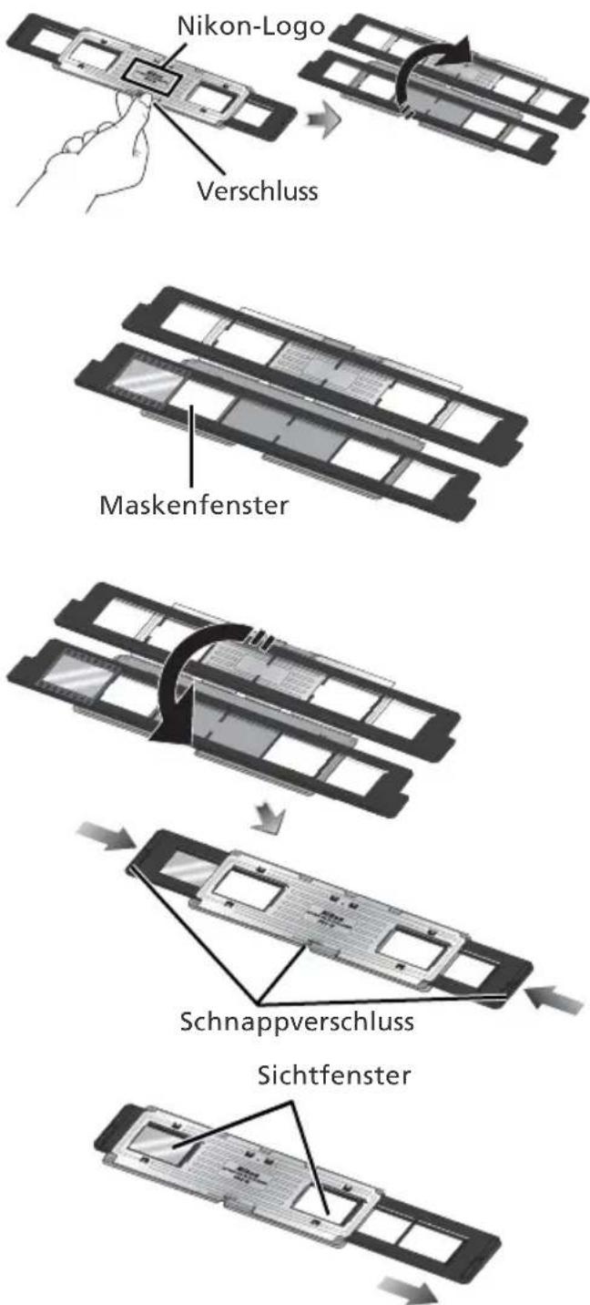 NIKON Coolscan V ED - Einlegen des Filmstreifens - 1