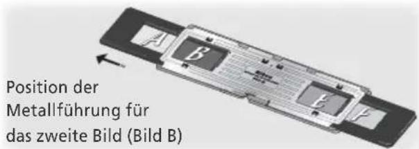 Position der Metallführung für das zweite Bild (Bild B)