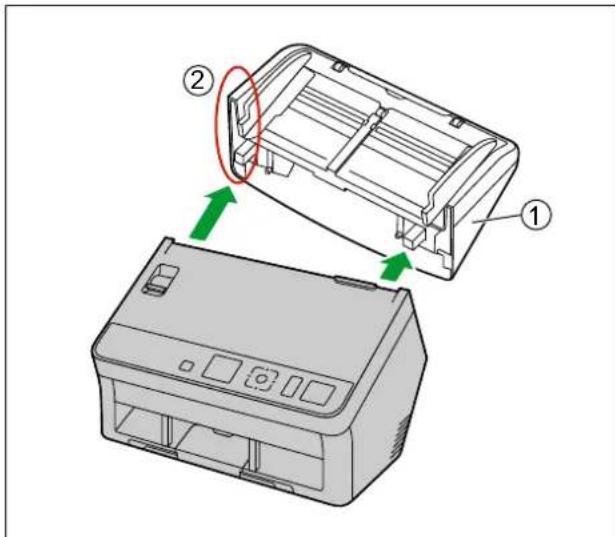 PANASONIC KV-SL1035 - Entfernen der Kartenführung für gemischte Vorlagen - 2