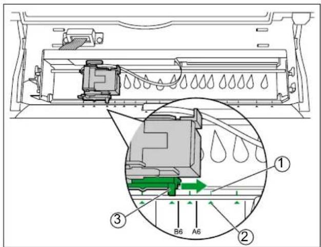 PANASONIC KV-S4065CL - Einstellen der Druckposition des Vor-Eindruckwerks - 1