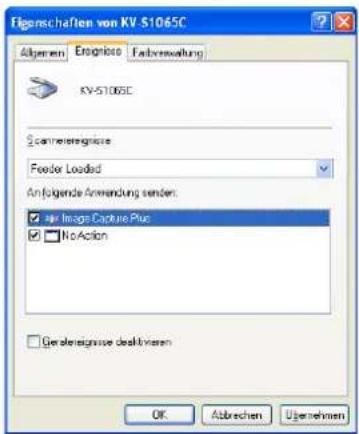 PANASONIC KV-S1065C - Festlegen des Ereignisses - 2