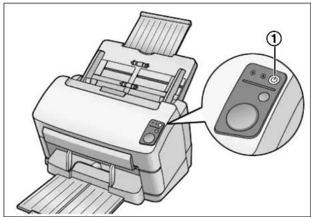 PANASONIC KV-S1065C - Den Scanner einschalten - 1