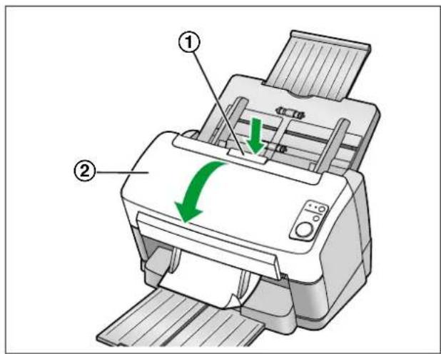 PANASONIC KV-S1046C - Papierstau im Dokumenteneinzug beseitigen - 1