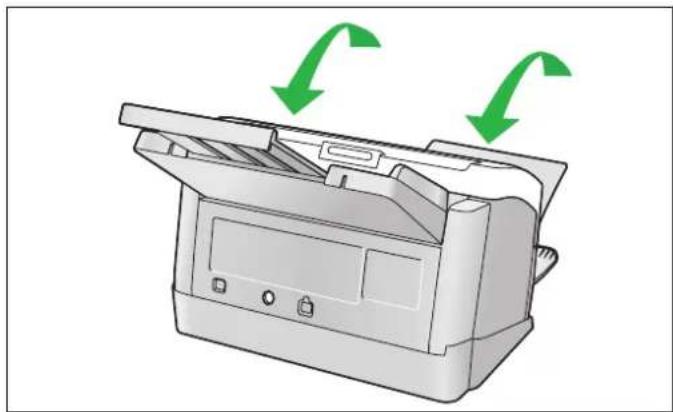 PANASONIC KV-S1020C - Die ADF-Tür schließen. - 1