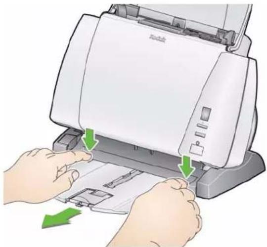 KODAK i1320 - Anbringen des optionalen Ausgabe-Kits - 2