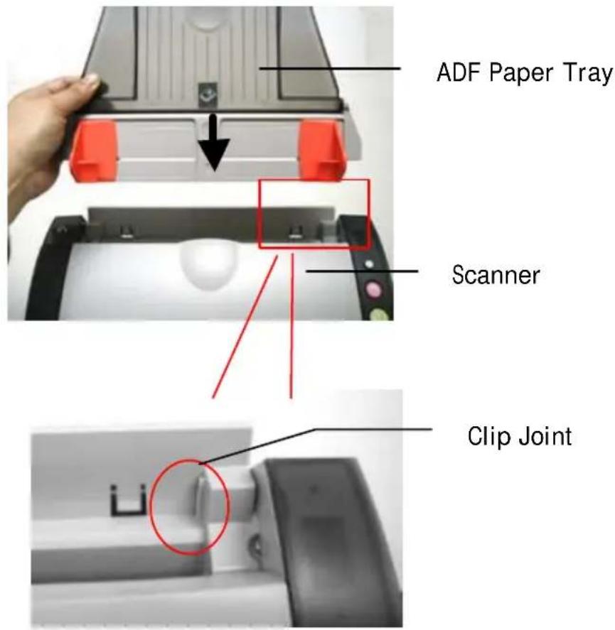 AVISION AV220 - Installing the ADF Paper Tray - 1