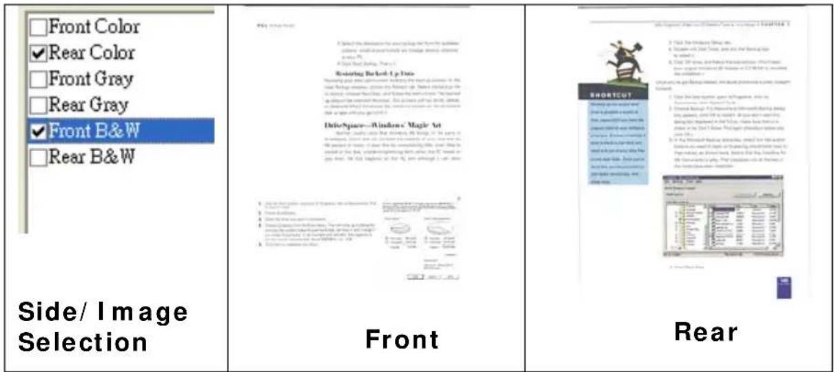 AVISION Av121 - Example 1 : Scanning a two-sided color document, both sides in color - 2