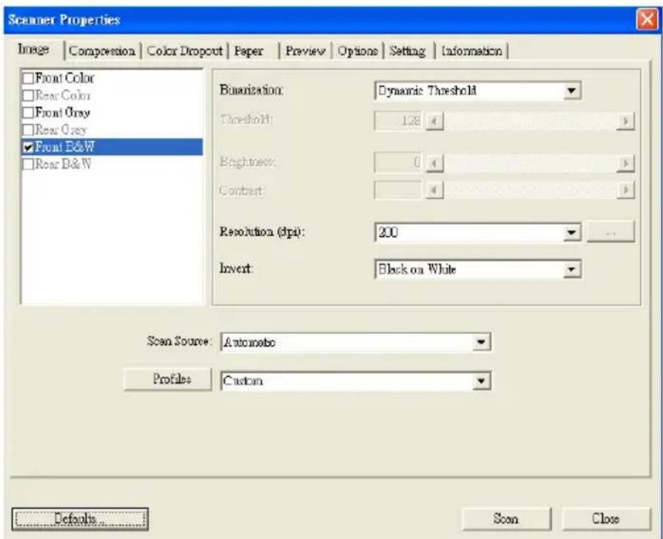 AVISION Av121 - Using the Scanner Properties Dialog Box - 1