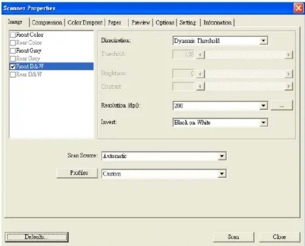 AVISION Av121 - The Image Tab - 1