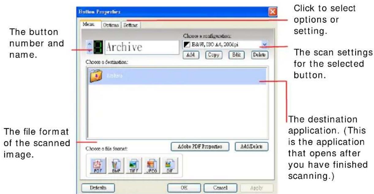 AVISION Av121 - Checking the Button Configurations Before Scanning - 2