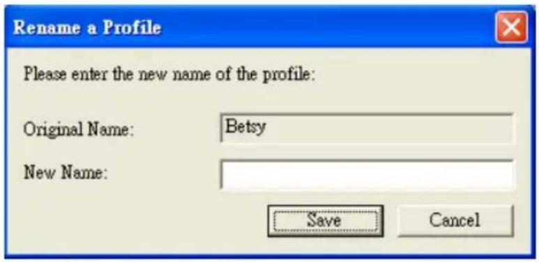 AVISION Av121 - To rename a profile, - 2