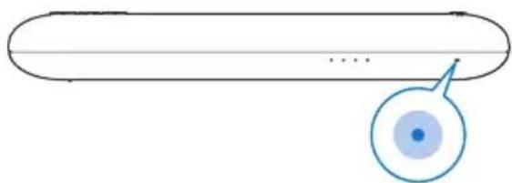 Simple diagram of a horizontal bar with a circular target and pointer, no text or symbols present