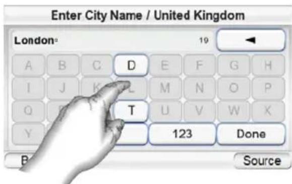 Enter City Name / United Kingdom London® 19 A B C D E F G H I J K L M N O P Q R T U V W X Y 123 Done B Source